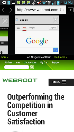 Webroot SecureWeb Browser - عکس برنامه موبایلی اندروید