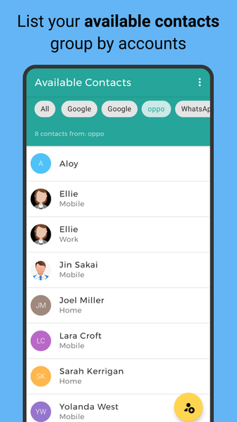 Simple Contact Manager - Easy - عکس برنامه موبایلی اندروید