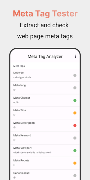 Metatag Analyzer - عکس برنامه موبایلی اندروید