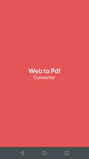 Web to PDF Converter - Image screenshot of android app