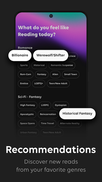 YONDER: Fiction & Books - Image screenshot of android app