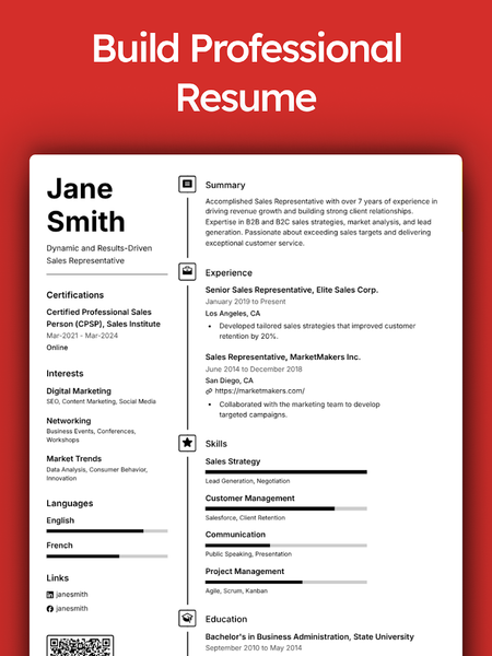 Resume Builder, CV Maker • AI - عکس برنامه موبایلی اندروید