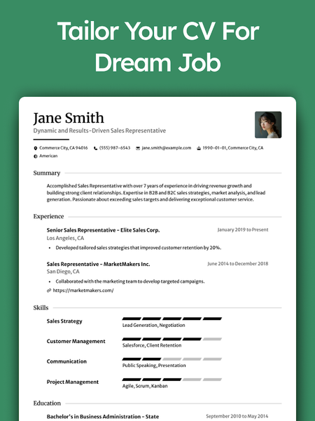 Resume Builder, CV Maker • AI - عکس برنامه موبایلی اندروید