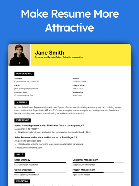 Resume Builder, CV Maker • AI - عکس برنامه موبایلی اندروید