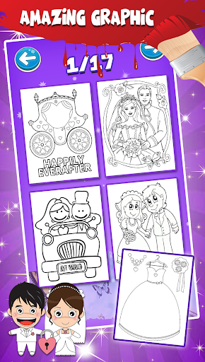Glitter Wedding Coloring Pages - Image screenshot of android app