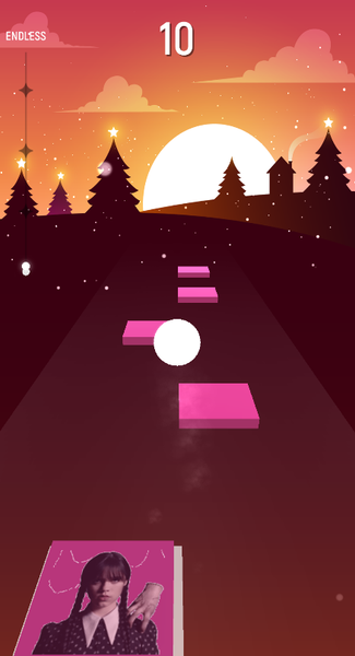 Wednesday Addams Tiles Hop - Gameplay image of android game