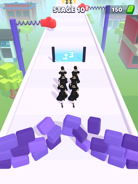 Wednesday Run 3D Game - Gameplay image of android game