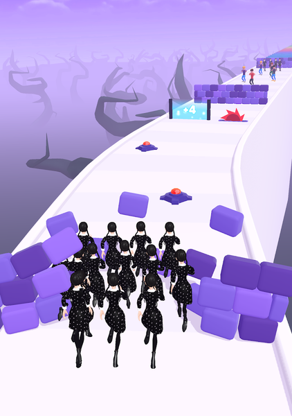 Wednesday Run 3D Game - Gameplay image of android game