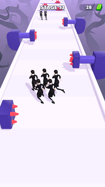 Wednesday Run 3D Game - Gameplay image of android game