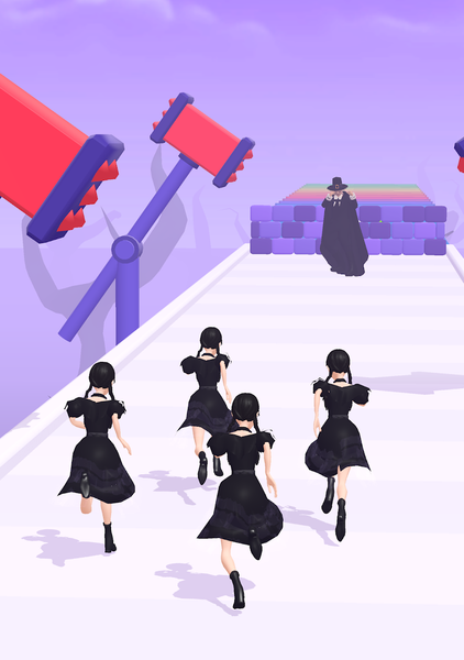 Wednesday Run 3D Game - Gameplay image of android game