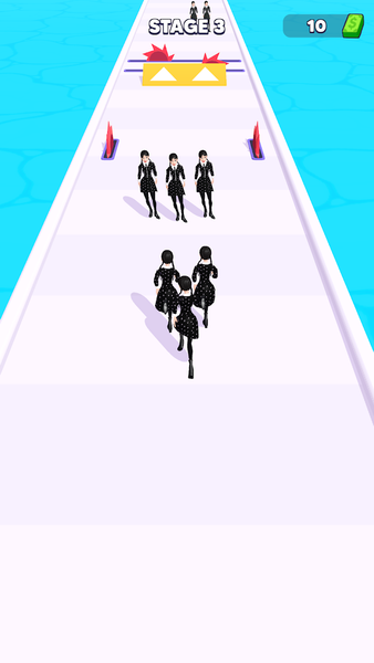 Wednesday Run 3D Game - Gameplay image of android game