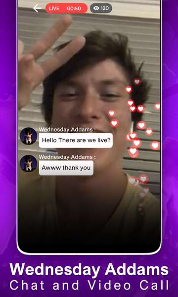 Wednesday Addams Video Call - Image screenshot of android app