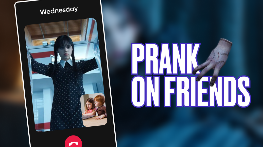 Wednesday 2 Addams Fake Call - Image screenshot of android app