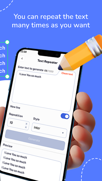 Text repeater 10k: Text bomber - عکس برنامه موبایلی اندروید