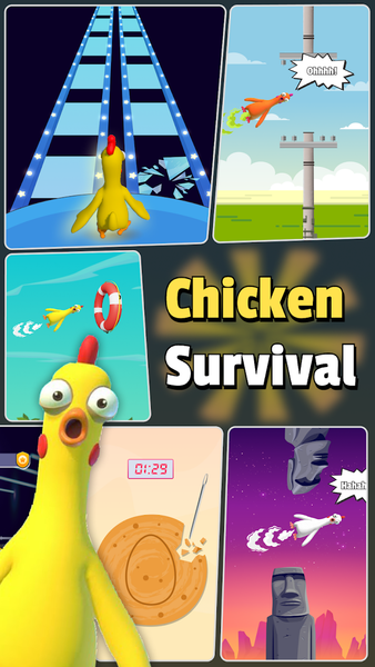 Screaming Chicken Survival - Gameplay image of android game