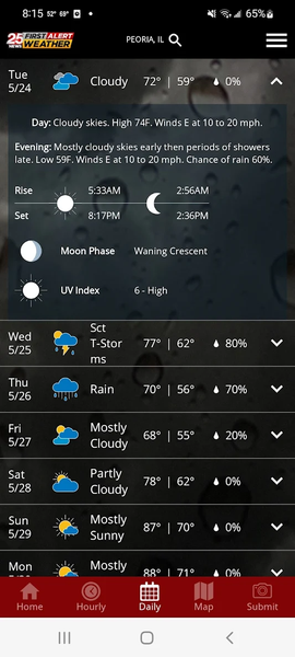 WEEK ۲۵ First Alert Weather - عکس برنامه موبایلی اندروید