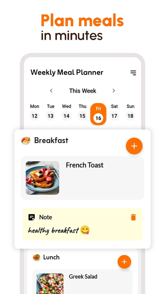 Weekly Meal Planner ReciMe - عکس برنامه موبایلی اندروید