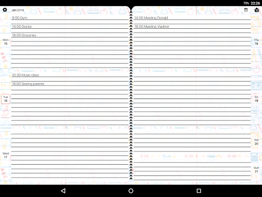 Weekly Planner - Diary, Notes - عکس برنامه موبایلی اندروید