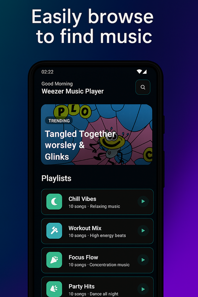 Weezer - Music Player - عکس برنامه موبایلی اندروید