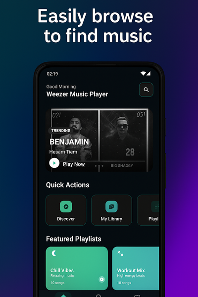 Weezer - Music Player - عکس برنامه موبایلی اندروید