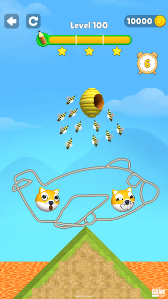 Doge vs Bee 3D: Draw to Save - عکس بازی موبایلی اندروید