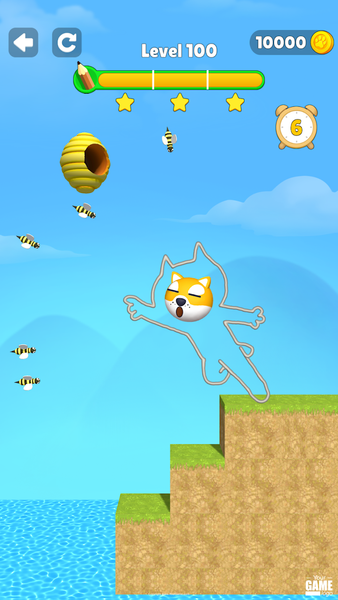 Doge vs Bee 3D: Draw to Save - عکس بازی موبایلی اندروید