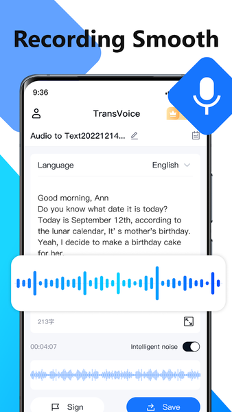 Voice to Text – TransVoice - عکس برنامه موبایلی اندروید