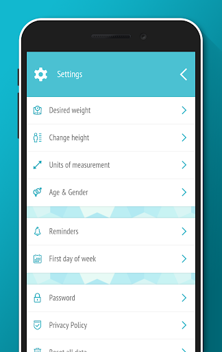 Weight tracker, BMI Calculator - عکس برنامه موبایلی اندروید