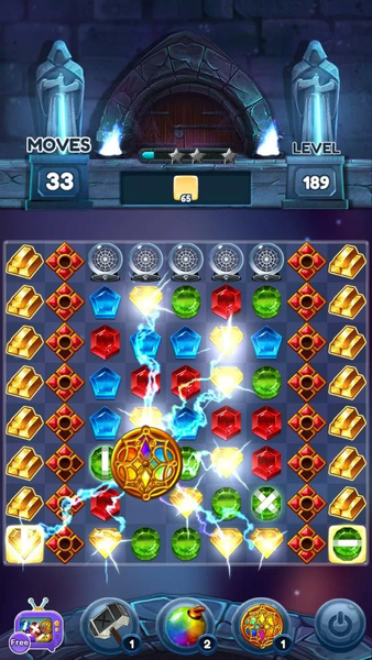 Jewels of Kingdom Knights - Gameplay image of android game