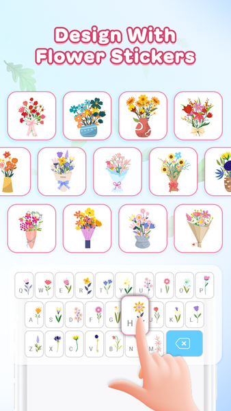 Flower DIY Language Keyboard - عکس برنامه موبایلی اندروید