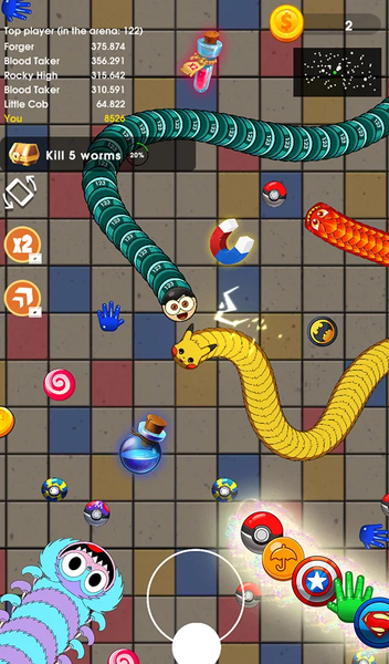 Slither Snake: Worm Zone - عکس بازی موبایلی اندروید