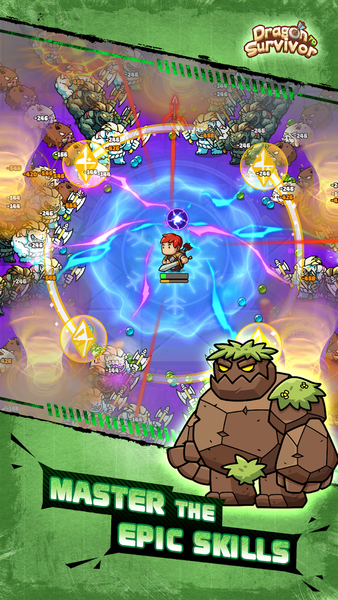 Dragon Survivor - TD Roguelike - Gameplay image of android game