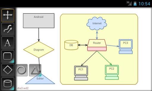 Dianoid Lite (Diagram Editor) - Image screenshot of android app