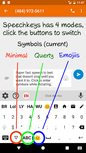 Speechkeys Smart Voice Typing - Image screenshot of android app