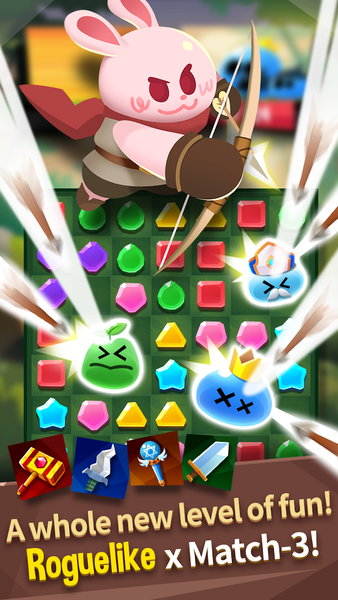 Anipang Matchlike (Puzzle RPG) - Gameplay image of android game