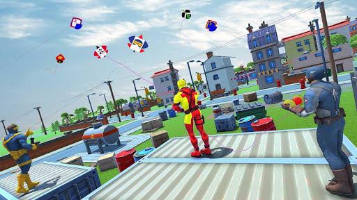 Superhero Kite Flying: Pipa Basant Combat 3D - Gameplay image of android game