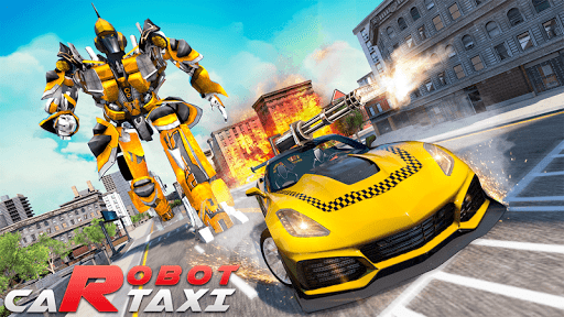Snake Robot: Taxi Robot Games - Gameplay image of android game