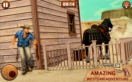 Western Cowboy Gunfighter - Horse Shooting Game - Gameplay image of android game