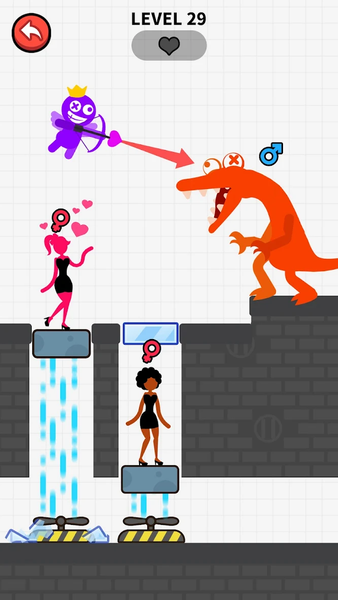 Love Archer rainbow monster - Gameplay image of android game