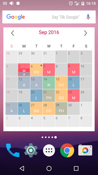 Shift.Cal - Image screenshot of android app