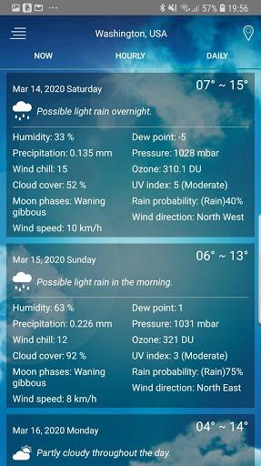 Weather forecast - عکس برنامه موبایلی اندروید