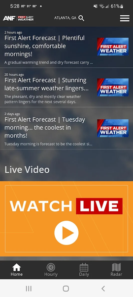ANF First Alert Weather - عکس برنامه موبایلی اندروید