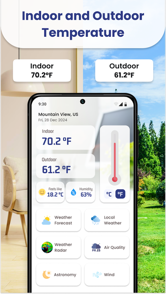 Room Temperature - Thermometer - عکس برنامه موبایلی اندروید