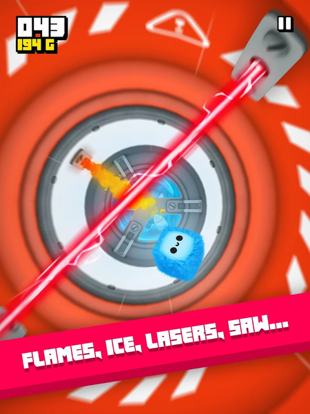 Fluffy Fall - Gameplay image of android game