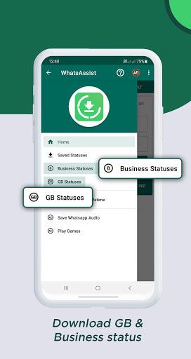 WhatsAssist: Status Saver App - عکس برنامه موبایلی اندروید