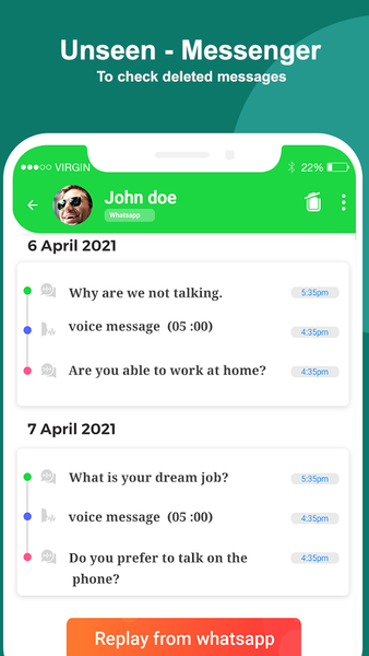 Onlog For Whatsapp - عکس برنامه موبایلی اندروید