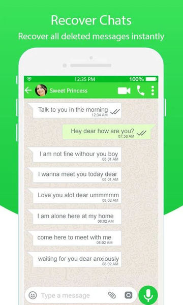 Delete Messages Recovery App - عکس برنامه موبایلی اندروید