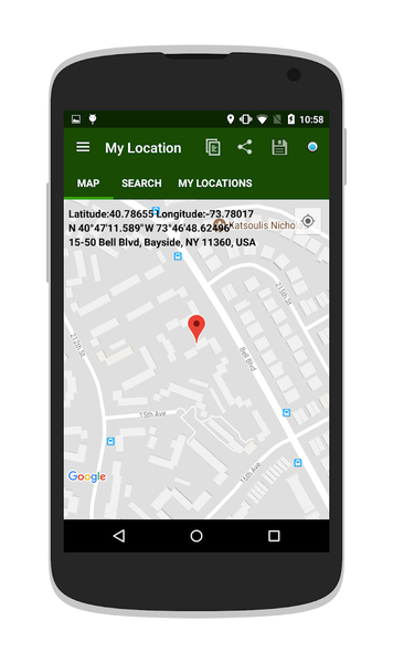 My Location - Where Am I - عکس برنامه موبایلی اندروید