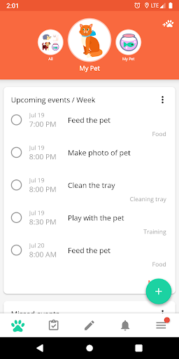 Animal and pet care diary - Image screenshot of android app