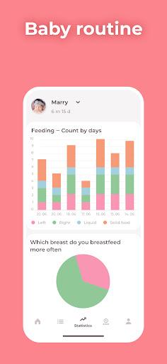 Breastfeeding tracker Pump log - عکس برنامه موبایلی اندروید